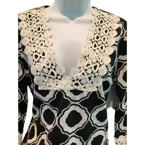 MUD PIE BEACH TO BAR COTTON TUNIC/COVER UP S(4-6) NWT - Picture 4 of 8